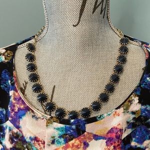 J. Crew Venus Flytrap Necklace in Midnight Blue